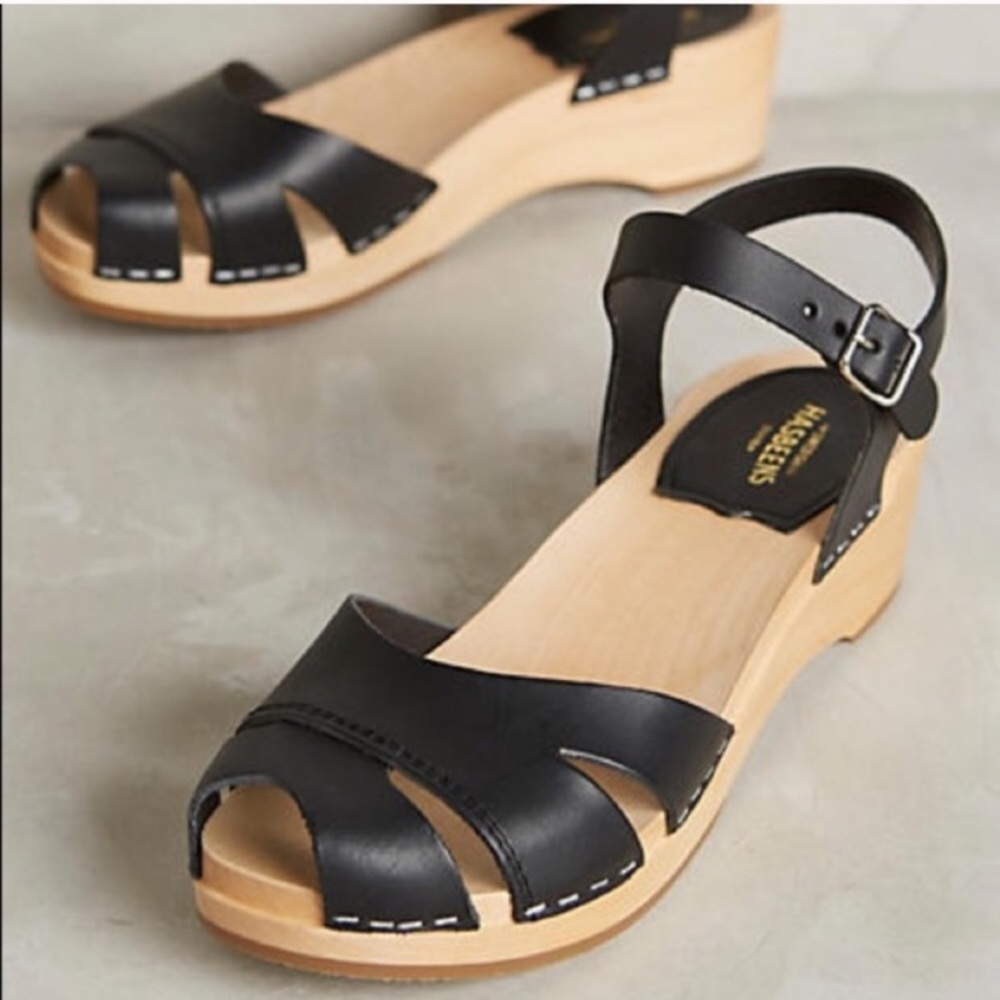 New Swedish Hasbeens Debutante Suzanne Clogs Sandals 38 8